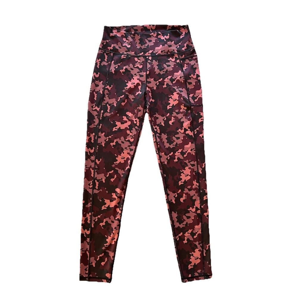 Sweaty Betty Super Sculpt Full Length Workout Leggings 27" Purple Camo, Large